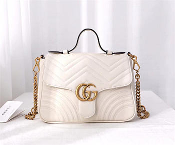 Gucci Marmont Crossbady handle bag with White 498110