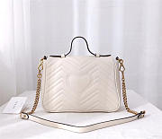 Gucci Marmont Crossbady handle bag with White 498110 - 5