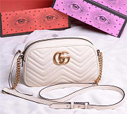 Gucci Marmont small matelassé shoulder White bag 447632 - 6
