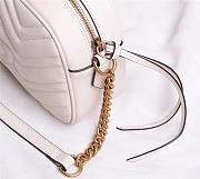 Gucci Marmont small matelassé shoulder White bag 447632 - 3