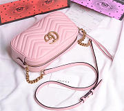 Gucci Marmont small matelassé shoulder Pink bag - 3
