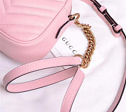 Gucci Marmont small matelassé shoulder Pink bag - 4