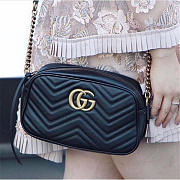 Gucci Marmont small matelassé shoulder Black bag - 1