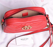 Gucci Marmont small matelassé shoulder Red bag - 6