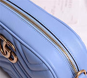 Gucci Marmont small matelassé shoulder Blue bag - 6