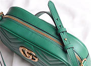 Gucci Marmont small matelassé shoulder Green bag - 2