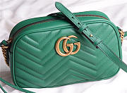 Gucci Marmont small matelassé shoulder Green bag - 3