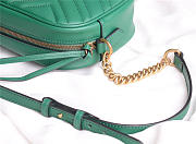 Gucci Marmont small matelassé shoulder Green bag - 4
