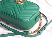 Gucci Marmont small matelassé shoulder Green bag - 5