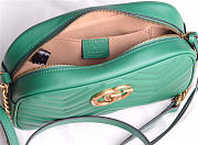 Gucci Marmont small matelassé shoulder Green bag - 6