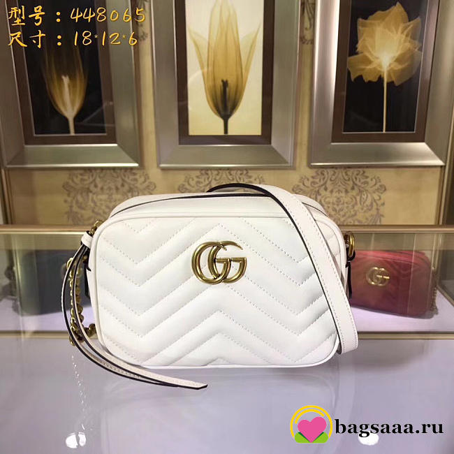 Gucci Marmont matelassé mini bag in White 448065 - 1