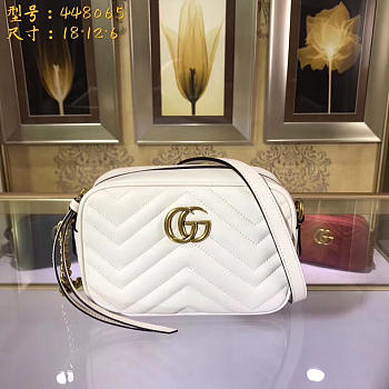 Gucci Marmont matelassé mini bag in White 448065
