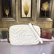 Gucci Marmont matelassé mini bag in White 448065 - 5
