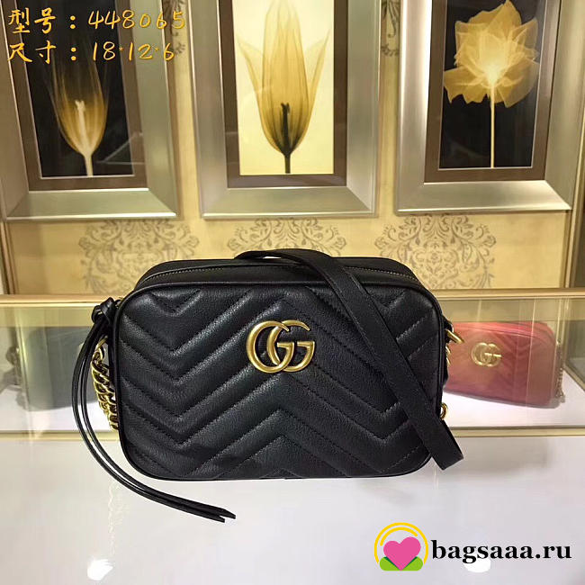 Gucci Marmont matelassé mini bag in Black - 1