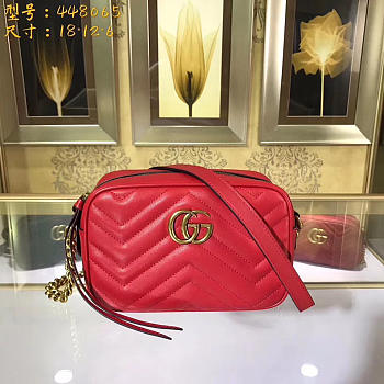 Gucci Marmont matelassé mini bag in Red