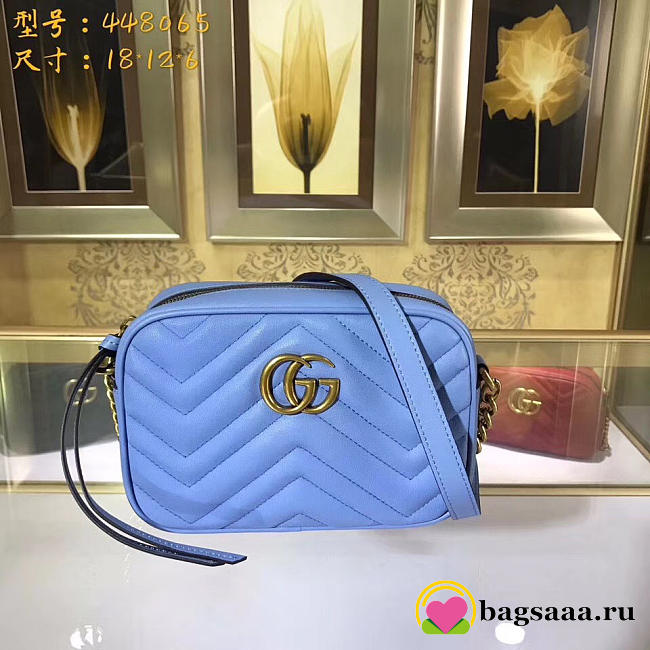 Gucci Marmont matelassé mini bag in Blue - 1