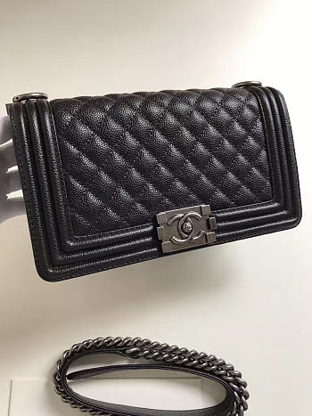 Chanel Leboy bag cowskin in Black with silver hardware