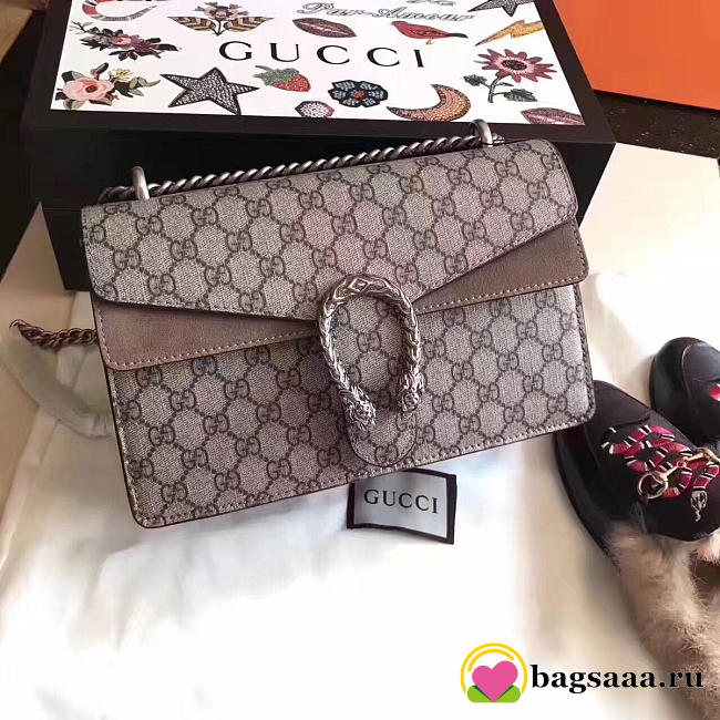 Gucci Dionysus Blooms Bag In Khaki with Brown 400249 - 1