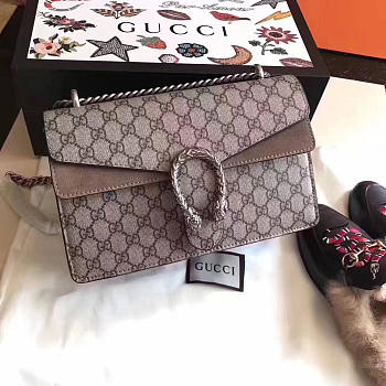 Gucci Dionysus Blooms Bag In Khaki with Brown 400249