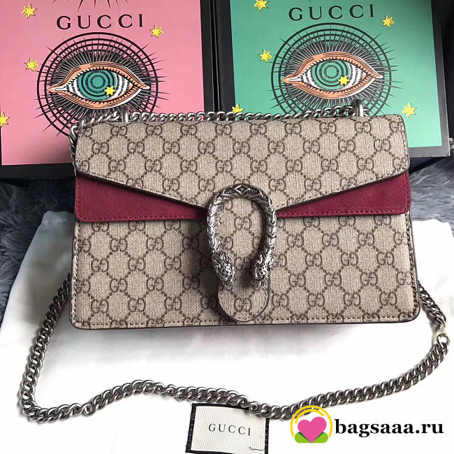 Gucci Dionysus Blooms Medium Bag In purplish red 400249 - 1
