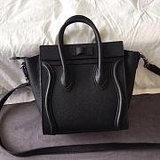 Celine Micro Luggage Calfskin Handbag in Black - 5
