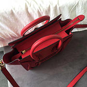 Celine Micro Luggage Calfskin Handbag in Red - 4