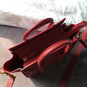 Celine Micro Luggage Calfskin Handbag in Wine Red - 2