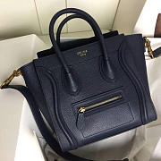 Celine Micro Luggage Calfskin Handbag in Blue - 4