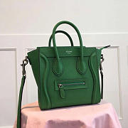 Celine Micro Luggage Calfskin Handbag in Green - 4