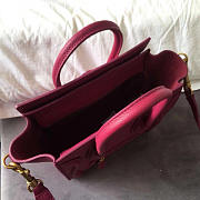 Celine Micro Luggage Calfskin Handbag in Rose Red - 3