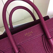 Celine Micro Luggage Calfskin Handbag in Rose Red - 4