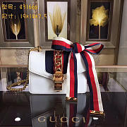 Gucci Sylvie leather mini chain bag in White 431666 - 1