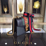 Gucci Sylvie leather mini chain bag in Black 431666 - 6