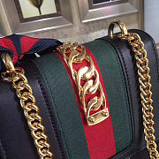 Gucci Sylvie leather mini chain bag in Black 431666 - 3
