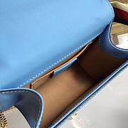 Gucci Sylvie leather mini chain bag in Light Blue 431666 - 3