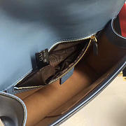 Gucci Sylvie shoulder bag in Light Blue leather 421882 - 3