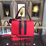 Gucci Sylvie shoulder bag in Red leather 421882 - 6