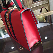 Gucci Sylvie shoulder bag in Red leather 421882 - 2