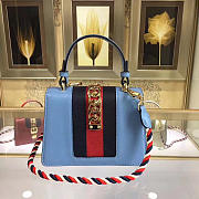 Gucci Sylvie leather mini bag in Light Blue 470270 - 4
