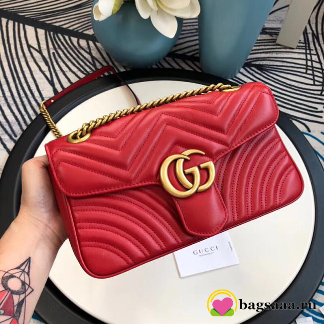 Gucci Marmont matelassé shoulder bag in Red 443497 - 1