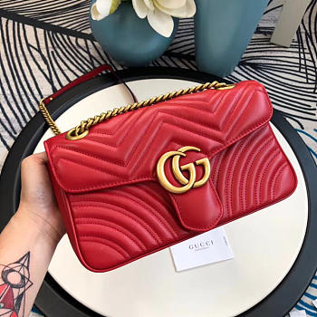 Gucci Marmont matelassé shoulder bag in Red 443497