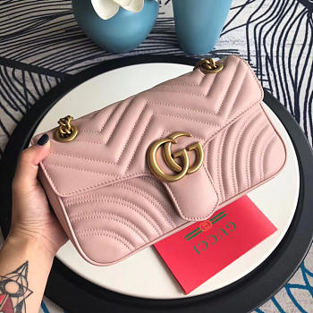 Gucci Marmont matelassé shoulder bag in Pink 443497