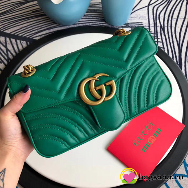 Gucci Marmont matelassé shoulder bag in Green 443497 - 1