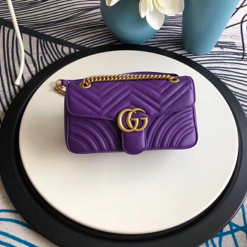 Gucci Marmont matelassé shoulder bag in Purple 443497