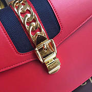 Gucci Sylvie medium top handle bag in Red leather 431665 - 6