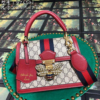 Gucci Queen Margaret small top handle bag in Red 476541