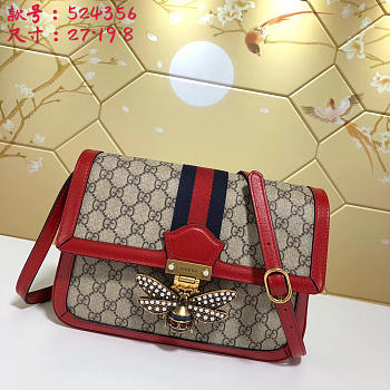 Gucci Queen Margaret Supreme medium shoulder bag in Red 524356