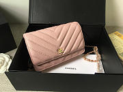 Chanel Flap Bag Calfskin Leather Pink with Gold Hardware - 1