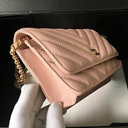 Chanel Flap Bag Calfskin Leather Pink with Gold Hardware - 3