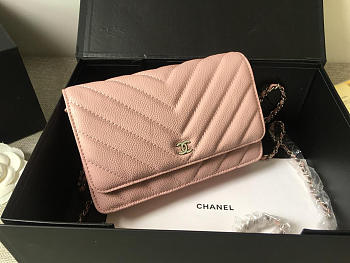 Chanel Flap Bag Calfskin Leather Pink with Silver Hardware